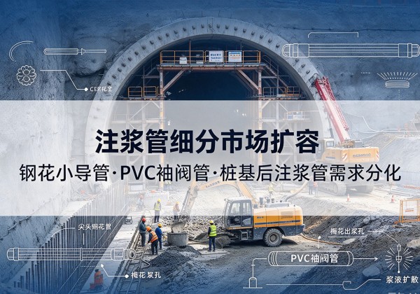 措美注浆管细分市场扩容，隧道钢花小导管、PVC 袖阀管、桩基后注浆管需求分化
